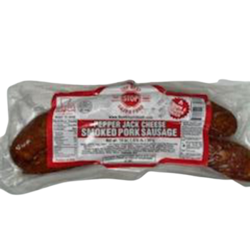 Best Stop Pepper Jack Smoked Pork Sausage 14 oz