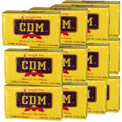 CDM Dark Roast Coffee & Chicory (Auto Drip) 13 oz Brick Pack of 12