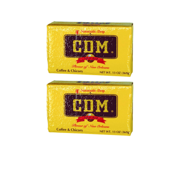 CDM Dark Roast Coffee & Chicory (Auto Drip) 13 oz Brick Pack of 2