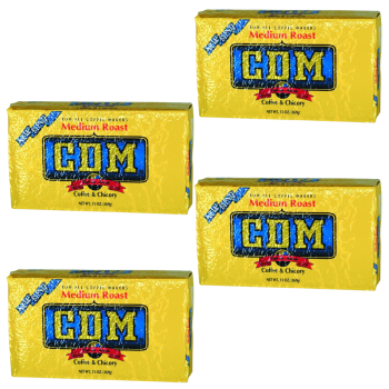 CDM Coffee and Chicory Medium Roast 13 Oz Brick Pack of 4