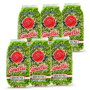 Camellia Green Split Peas 1 lb - 6 Pack