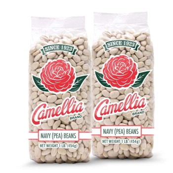 Camellia Navy Pea Beans 1 Pound - 2 Pack