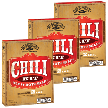 Carroll Shelby's Original Texas Chili 3.65 oz Pack of 3