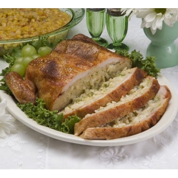 Deboned Chicken Stuffed with Broccoli, Cheese & Rice