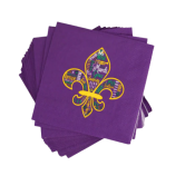 Mardi Gras Fleur de Lis Cocktail Napkins