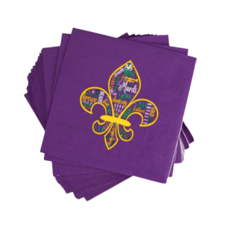 Mardi Gras Fleur de Lis Cocktail Napkins