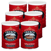 French Market Coffee & Chicory Creole Roast 12 oz Pack of 6