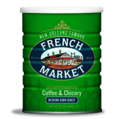 French Market Coffee Decaf Medium-Dark Roast & Chicory 12 oz