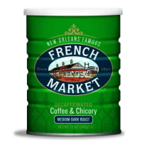 French Market Coffee Decaf Medium-Dark Roast & Chicory 12 oz