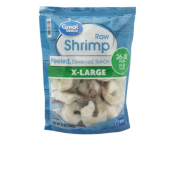 Great Value Frozen 26/30 Raw P&d Tail On Shrimp 12 oz