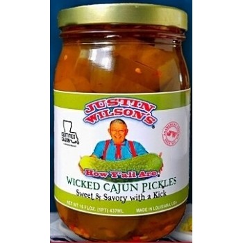 Justin Wilsons Wicked Cajun Pickles 16oz