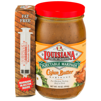 Louisiana Fish Fry Cajun Butter Marinade with injector