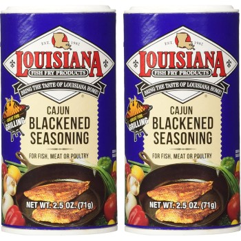 Louisiana Fish Fry Cajun Blackened Seasoning 2.5 oz Pack of 2