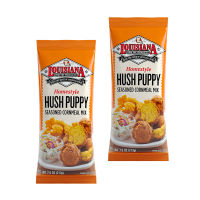 Louisiana Fish Fry Hush Puppy Seasoned Cornmeal Mix 7.5 oz - Pack of 2