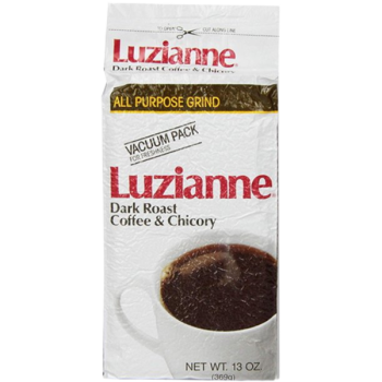 Luzianne Dark Roast Coffee & Chicory White Label 13 oz