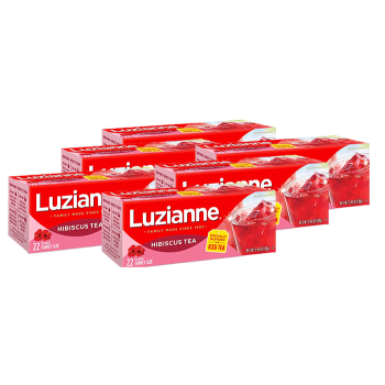 Luzianne Hibiscus Tea - Family Size (22 Count) 6 Pack