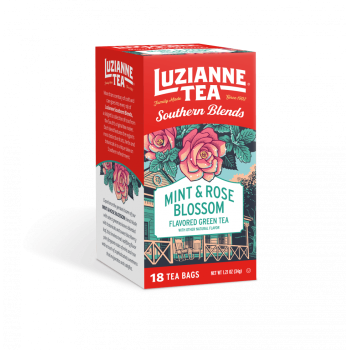 Luzianne Mint & Rose Blossom Flavored Green Tea 18 count