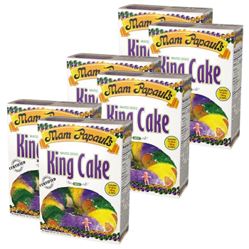 Mam Papauls Mardi Gras King Cake Mix Pack of 6