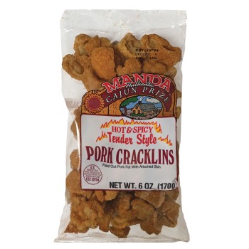 Manda's Pork Cracklins Spicy 6 oz