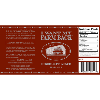 PERIQUE - I Want My Farm Back Seasoning 1.5 oz