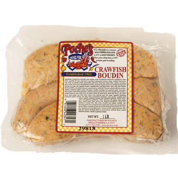 Poche's Crawfish Boudin in natural casing