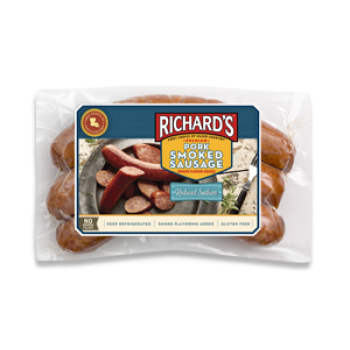 Richards Reduced Sodium Pork Smoked Sausage 1 lb