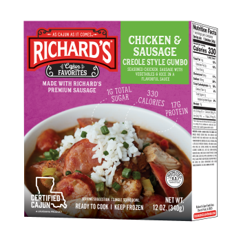 Richard's Chicken and Sausage Gumbo single serve