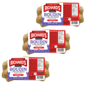 Richard's Pork Boudin Regular 16 oz Pack of 3