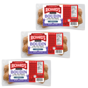 Richard's Smoked Pork Boudin 16 oz Pack of 3