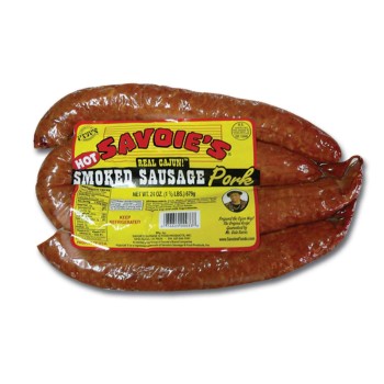 Savoie's Smoked Pork Hot Sausage 24 oz