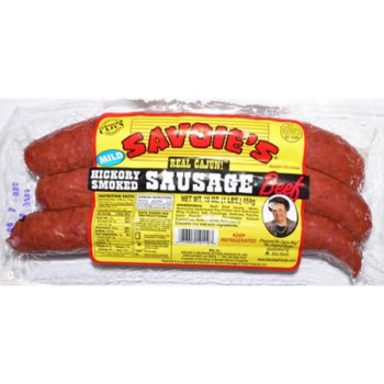 Savoie's Beef Smoked Sausage - Mild -16 oz