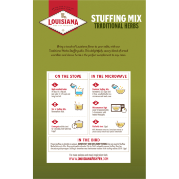 Louisiana Fish Fry Traditional Herb Stuffing Mix Package